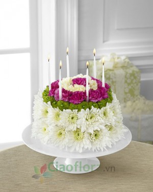 Wonderful Wishes Floral Cake